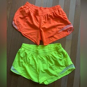 Lululemon L ow Rise Hotty Hot 4” Shorts Bundle